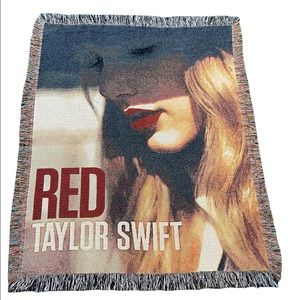 Taylor Swift RED Concert Tour Album Cover Woven Throw Blanket Wall Tapestry Orig